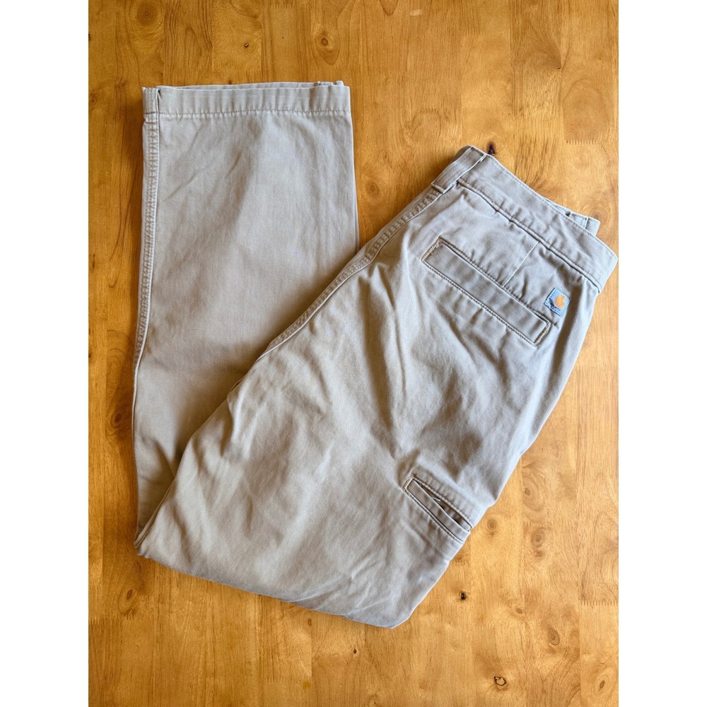 Carhartt 100095 253 Relaxed Fit Khaki Work Pants Tan Cotton Twill Mens 31x32 571
